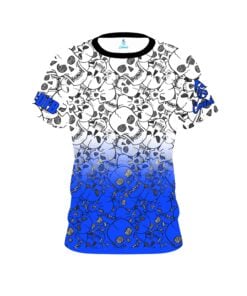 Danny Battles Blue Skulls Replica CoolWick Bowling Jersey