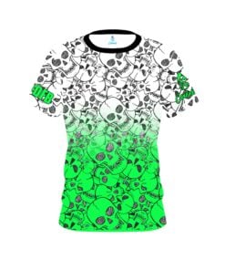 Danny Battles Green Skulls Replica CoolWick Bowling Jersey