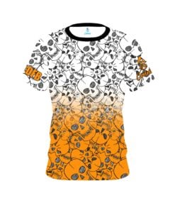 Danny Battles Orange Skulls CoolWick Bowling Jersey