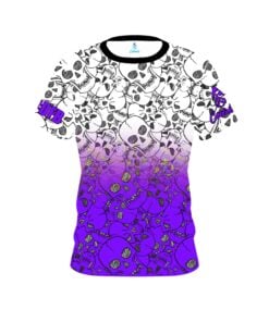 Danny Battles Purple Skulls CoolWick Bowling Jersey
