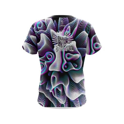 Big Bowling Black White Hallucinate CoolWick Bowling Jersey - Image 2