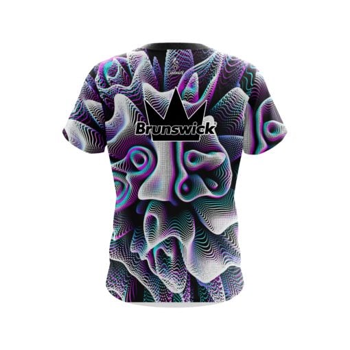 Brunswick Black White Hallucinate Coolwick Bowling Jersey - Image 2