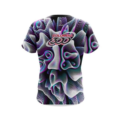 Columbia 300 Black White Hallucinate CoolWick Bowling Jersey - Image 2