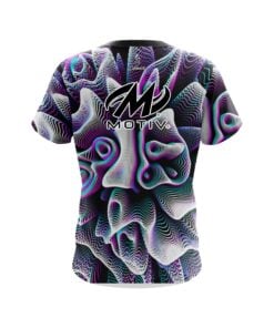 Alternative view of Motiv Black White Hallucinate CoolWick Bowling Jersey