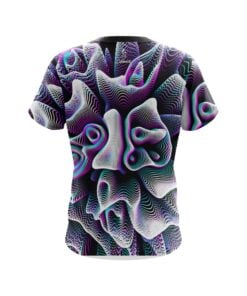 Alternative view of Plain Black White Hallucinate CoolWick Bowling Jersey