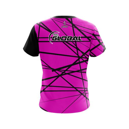 900 Global Distracted Pink CoolWick Bowling Jersey - Image 2