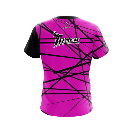 Track Distracted Pink CoolWick Bowling Jersey - Image 2