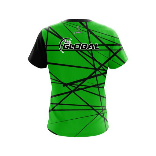 900 Global Distracted Lime Green CoolWick Bowling Jersey - Image 2
