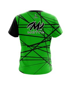 Alternative view of Motiv Distracted Lime Green CoolWick Bowling Jersey