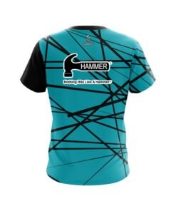 Alternative view of Hammer Distracted Teal CoolWick Bowling Jersey