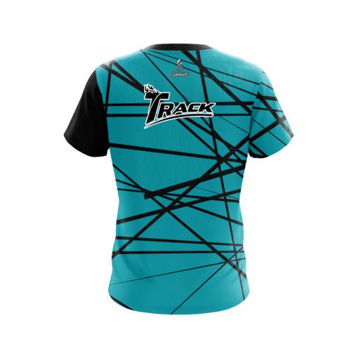 Track Distracted Teal CoolWick Bowling Jersey - Image 2