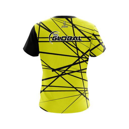 900 Global Distracted Yellow CoolWick Bowling Jersey - Image 2