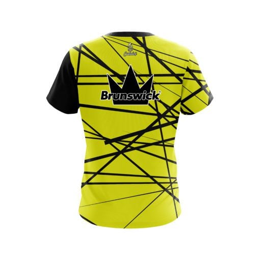 Brunswick Distracted Yellow Coolwick Bowling Jersey - Image 2