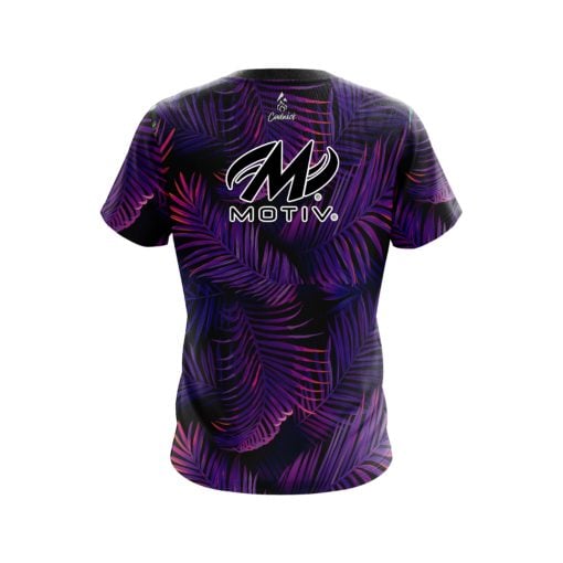 Motiv Purple Jungle CoolWick Bowling Jersey - Image 2