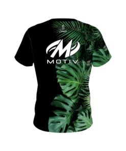 Alternative view of Motiv Jungle Leaves CoolWick Bowling Jersey