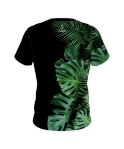Alternative view of Plain Jungle Leaves CoolWick Bowling Jersey
