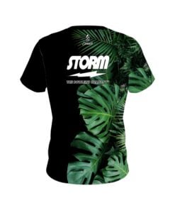 Alternative view of Storm Jungle Leaves CoolWick Bowling Jersey