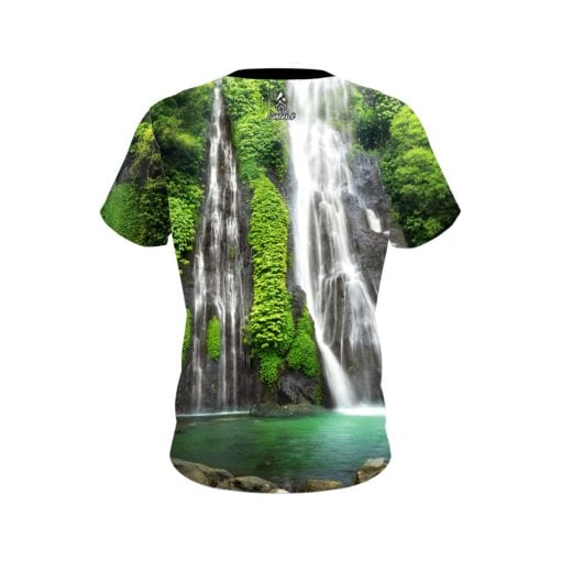 Plain Jungle Waterfall CoolWick Bowling Jersey - Image 2