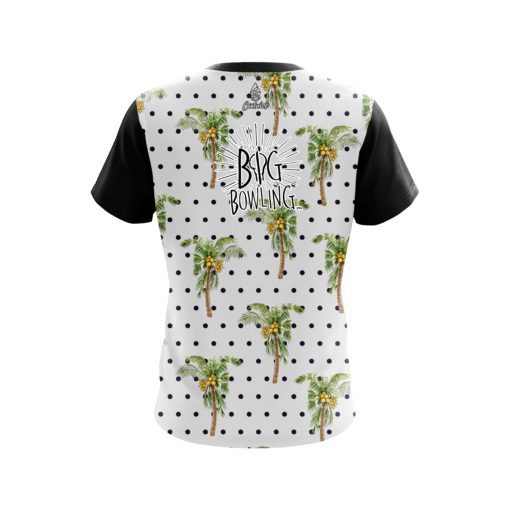 Big Bowling Polka Dots Palm Trees CoolWick Bowling Jersey - Image 2