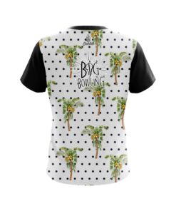 Alternative view of Big Bowling Polka Dots Palm Trees CoolWick Bowling Jersey