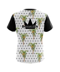 Alternative view of Brunswick Polka Dots Palm Trees Coolwick Bowling Jersey