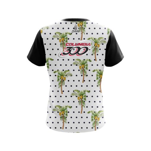 Columbia 300 Polka Dots Palm Trees CoolWick Bowling Jersey - Image 2