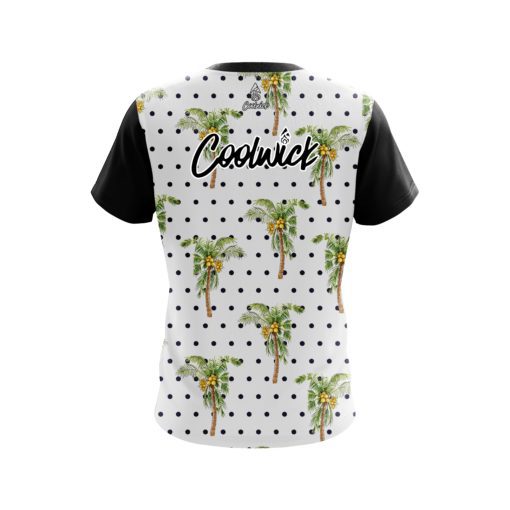 Signature Polka Dots Palm Trees CoolWick Bowling Jersey - Image 2