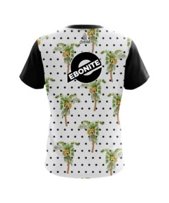 Alternative view of Ebonite Polka Dots Palm Trees CoolWick Bowling Jersey