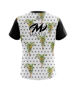 Alternative view of Motiv Polka Dots Palm Trees CoolWick Bowling Jersey