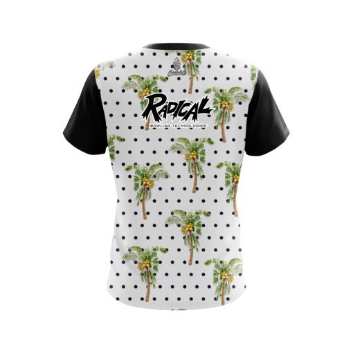 Radical Polka Dots Palm Trees CoolWick Bowling Jersey - Image 2
