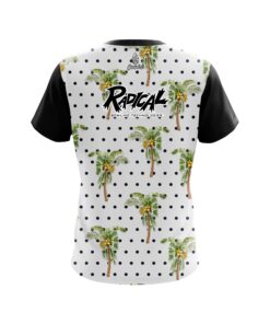 Alternative view of Radical Polka Dots Palm Trees CoolWick Bowling Jersey