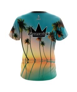 Alternative view of Brunswick Reflection Palm Trees Coolwick Bowling Jersey