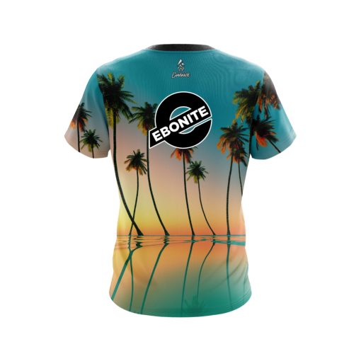 Ebonite Reflection Palm Trees CoolWick Bowling Jersey - Image 2