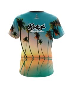 Alternative view of Radical Reflection Palm Trees CoolWick Bowling Jersey