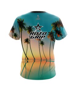 Alternative view of Roto Grip Reflection Palm Trees CoolWick Bowling Jersey