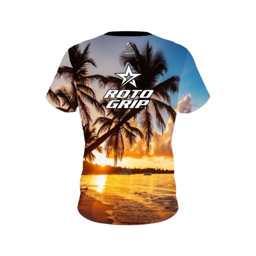 Roto Grip Sunset Palm Trees CoolWick Bowling Jersey - Image 2