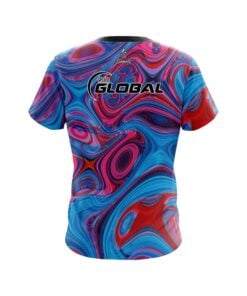 Alternative view of 900 Global Red Pink Hallucinate CoolWick Bowling Jersey