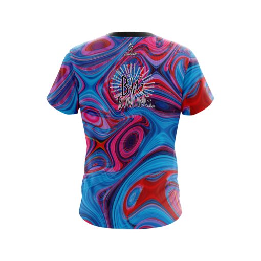 Big Bowling Red Pink Hallucinate CoolWick Bowling Jersey - Image 2