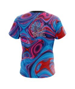 Alternative view of Big Bowling Red Pink Hallucinate CoolWick Bowling Jersey