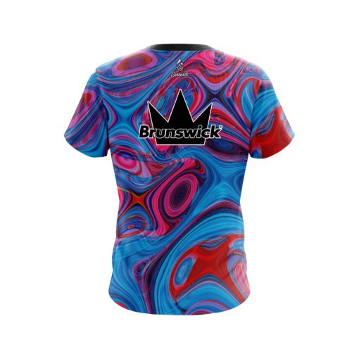 Brunswick Red Pink Hallucinate Coolwick Bowling Jersey - Image 2