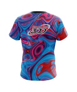 Alternative view of Columbia 300 Red Pink Hallucinate CoolWick Bowling Jersey