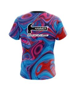 Alternative view of Hammer Red Pink Hallucinate CoolWick Bowling Jersey