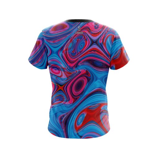 Plain Red Pink Hallucinate CoolWick Bowling Jersey - Image 2