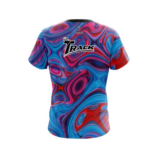 Track Red Pink Hallucinate CoolWick Bowling Jersey - Image 2