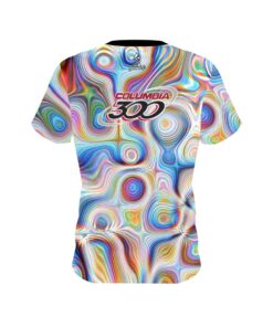 Alternative view of Columbia 300 Rainbow Hallucinate CoolWick Bowling Jersey