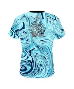 Alternative view of Big Bowling Blue Hallucinate CoolWick Bowling Jersey