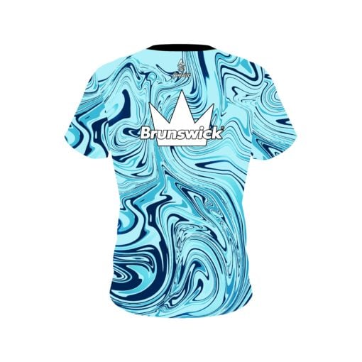 Brunswick Blue Hallucinate Coolwick Bowling Jersey - Image 2