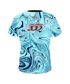 Alternative view of Columbia 300 Blue Hallucinate CoolWick Bowling Jersey