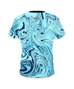 Alternative view of Plain Blue Hallucinate CoolWick Bowling Jersey