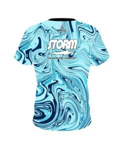 Alternative view of Storm Blue Hallucinate CoolWick Bowling Jersey